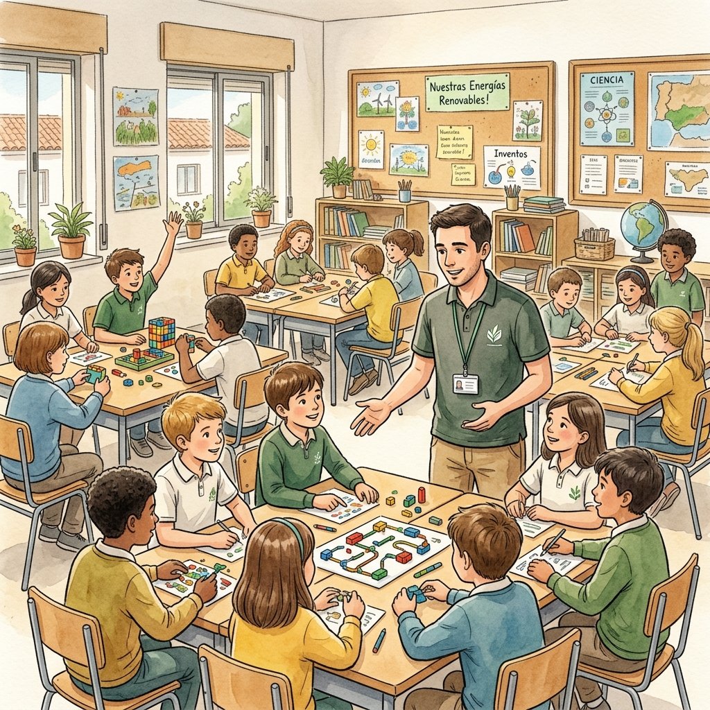 Alumnos de bachillerato y ciclos formativos debatiendo sobre el mix energético y la descarbonización